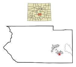 Fremont County Colorado Incorporated and Unincorporated areas Coal Creek Highlighted